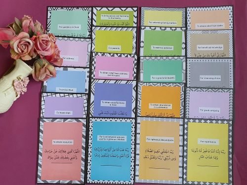 20 Dua Cards in Baby Pink & White Striped Case - Image 3