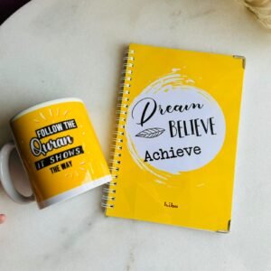 [Mug + Notebook] Dream Believe + Follow the Quran