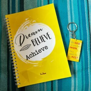 [Notebook + Keychain Pack] Dream Believe + Be Kind to Unkind People