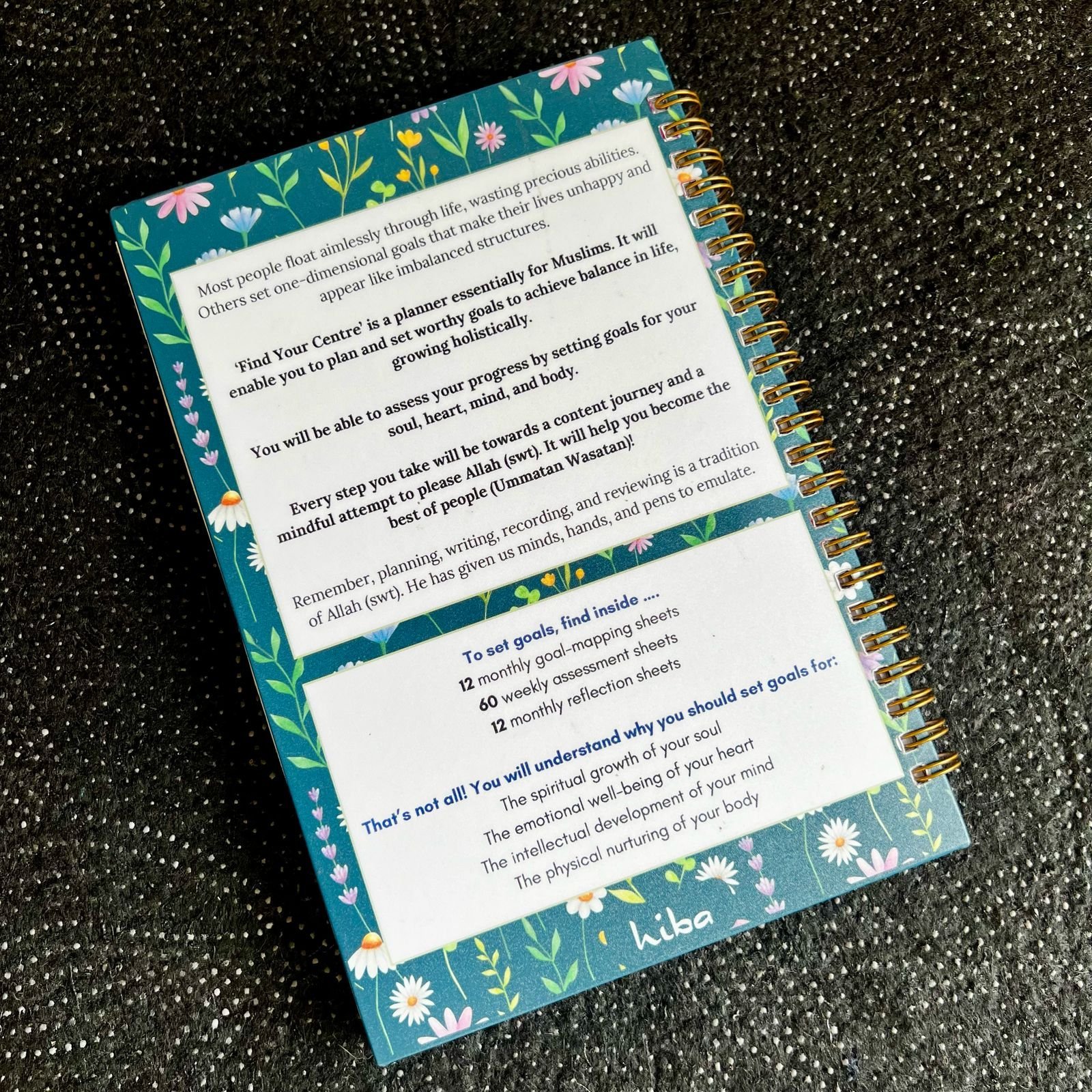 Find Your Centre (Goal Planner) - Navy Blue - Image 2