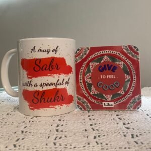 [Mug+Coaster] A Mug of Sabr with a Spoonful of Shukr +Give to Feel Good